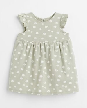 Ruffle-trimmed Jersey Dress