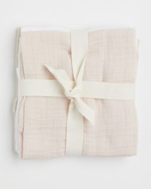 Set of 3 muslin baby blankets