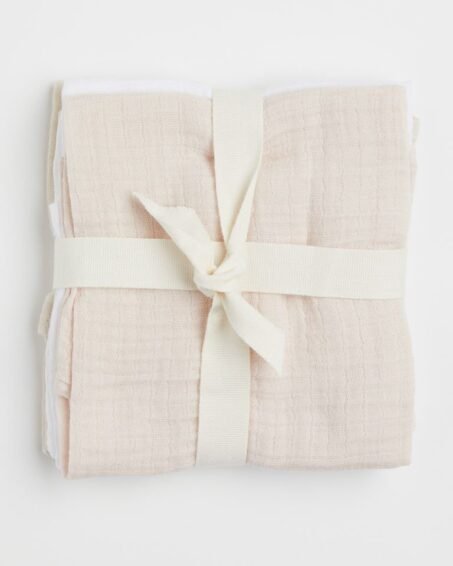 Set of 3 muslin baby blankets