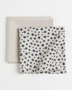 Baby blankets, muslin, 2 pcs.